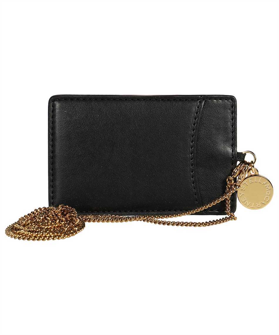 Stella Mccartney Logo-charm Chain Wallet In Black