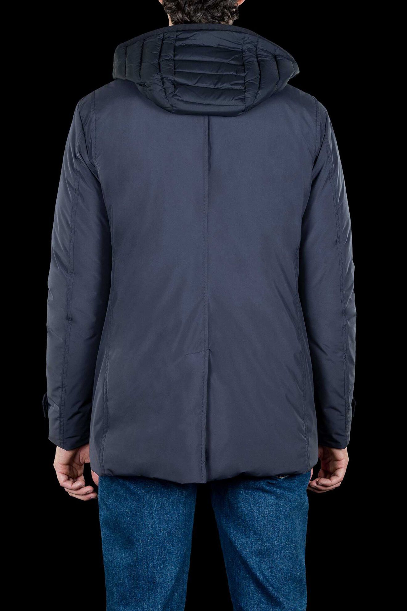 Moorer Long-sleeved Coat In Black