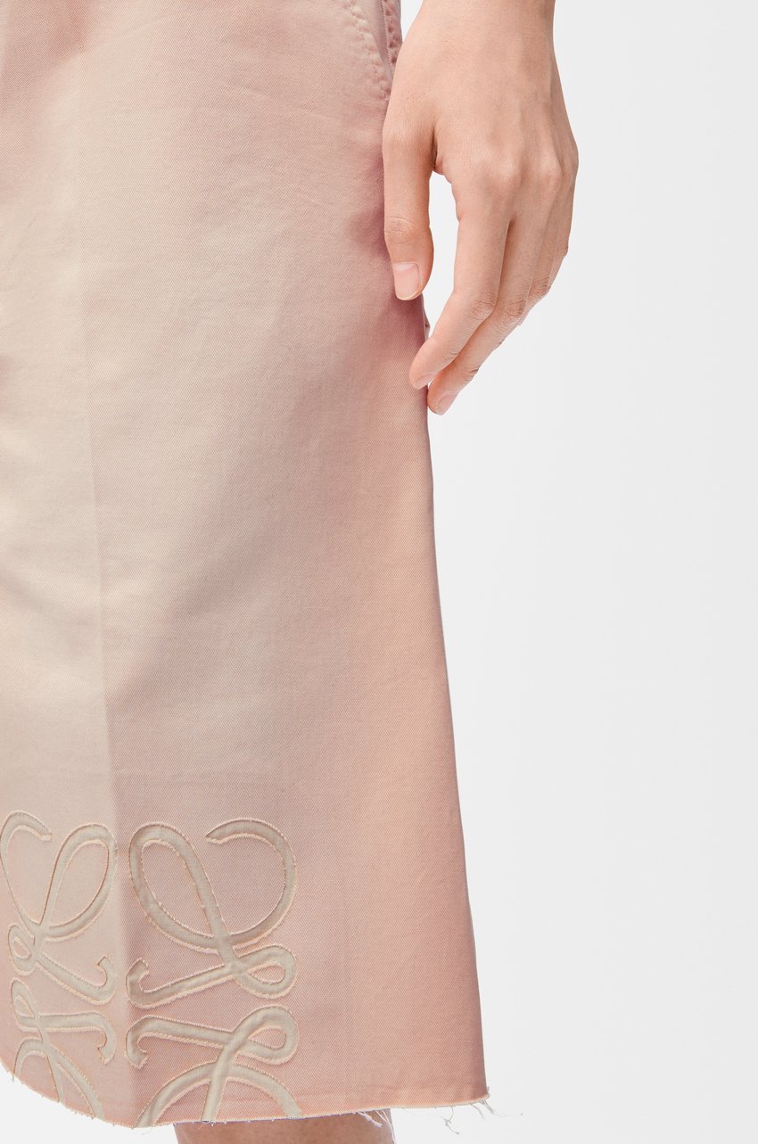 Loewe Pink Cotton Bermuda Shorts With Anagram Logo In Light Pink