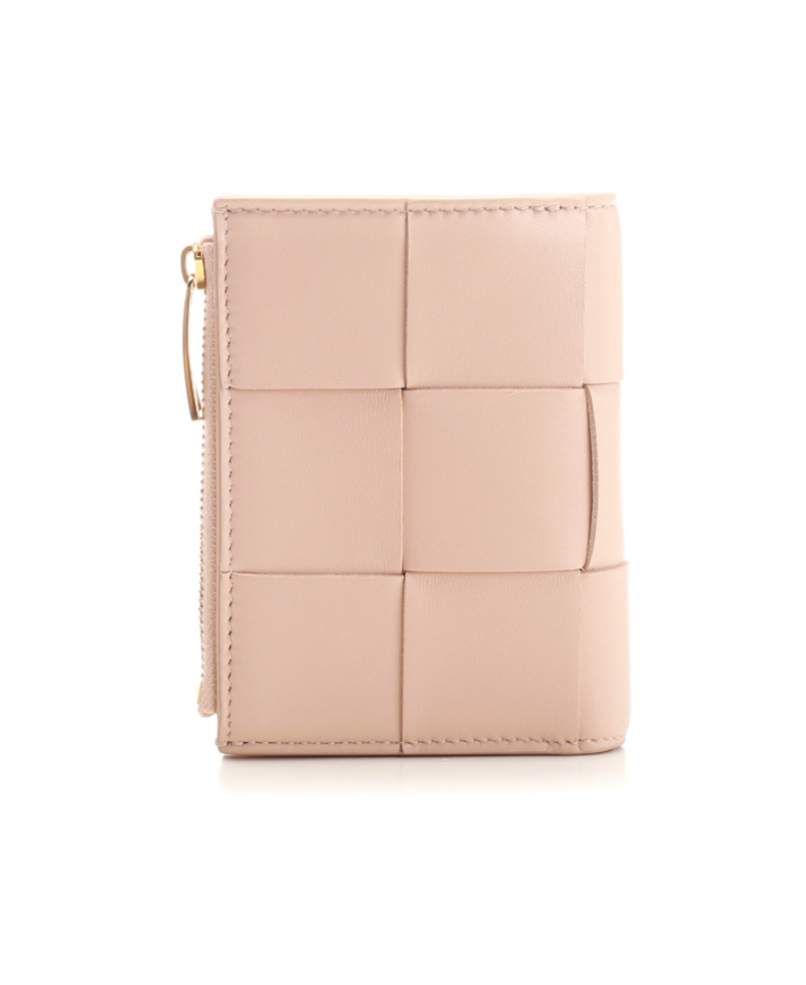 Bottega Veneta Cassette Leather Wallet In Nude