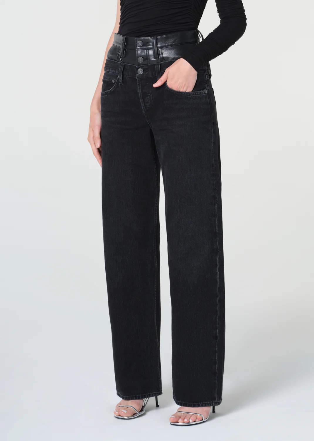 Agolde Straight-leg Jeans In Black