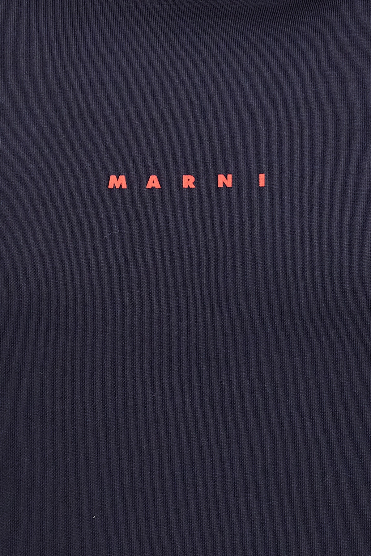 Marni Long Sleeved Hooded Sweatshirt In Black