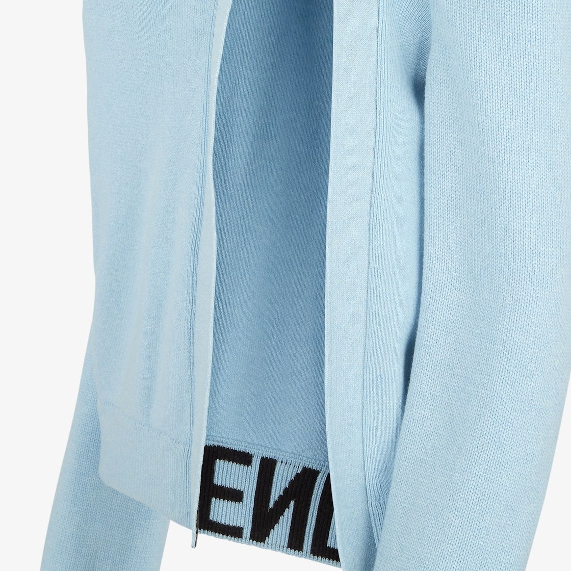 Fendi Light Blue Cashmere And Wool Cardigan In Blue