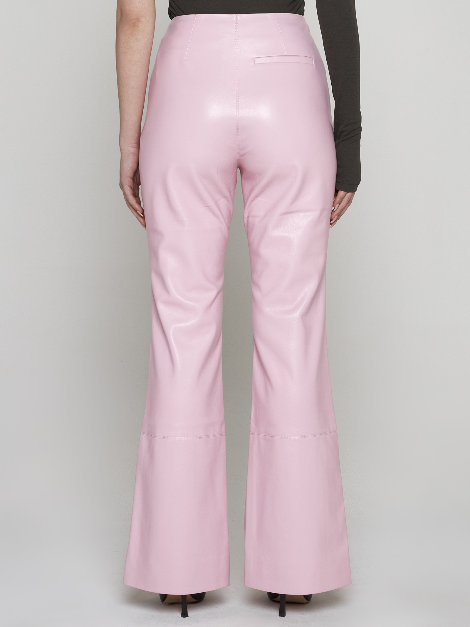 Nanushka Split-hem Flared Trousers In Pink