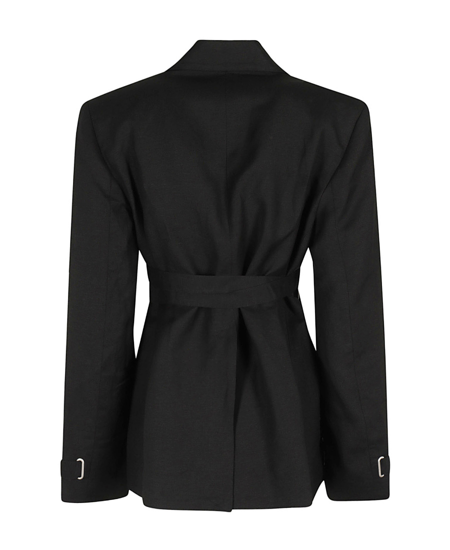 Remain Birger Christensen Strap Long-sleeved Suit Jacket In Black