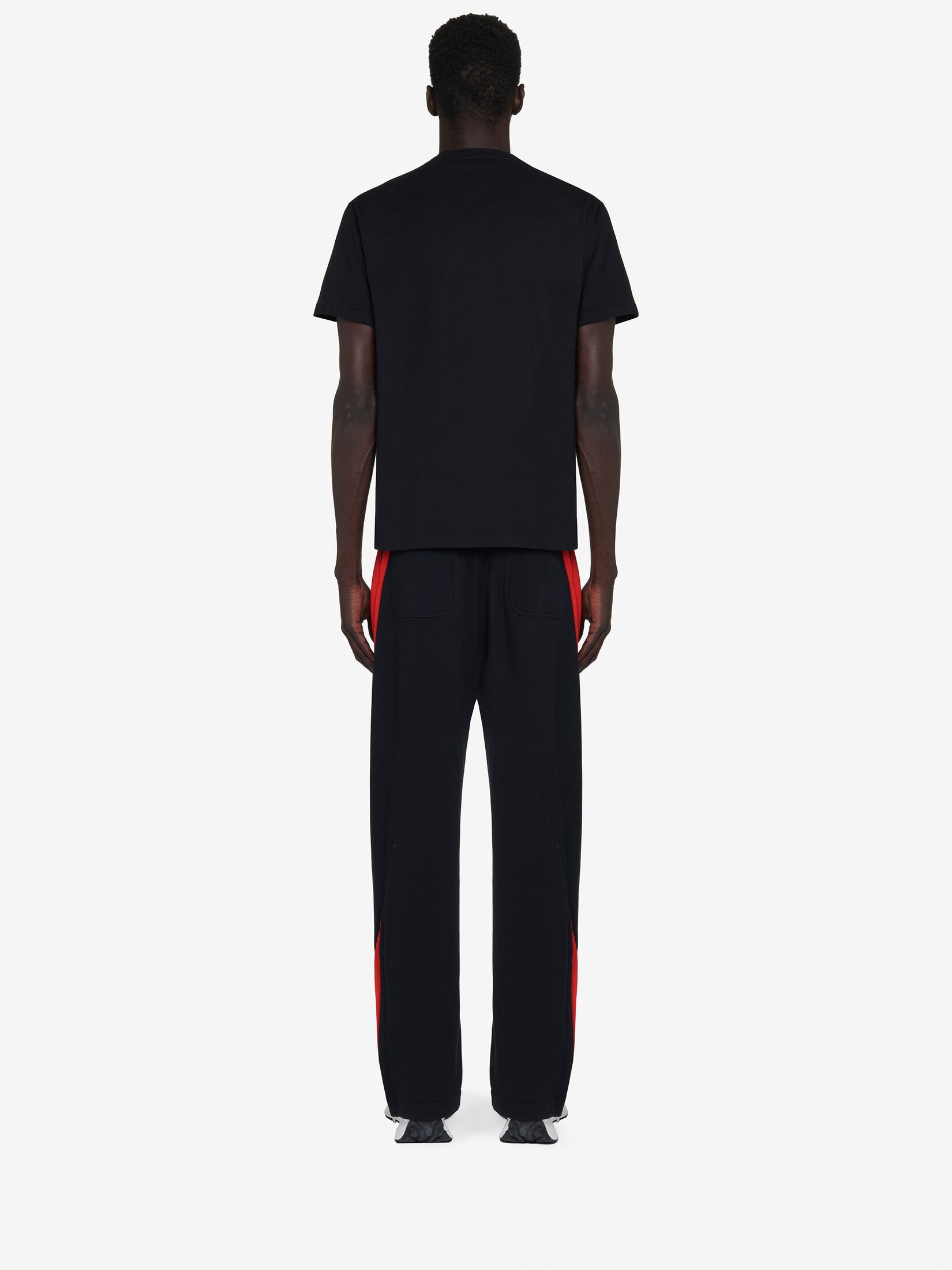 Alexander Mcqueen Graffiti Logo Crewneck T-shirt In Black