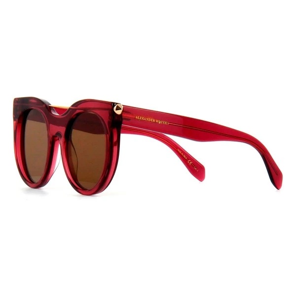Alexander Mcqueen Logo Details Sunglasses In Brown