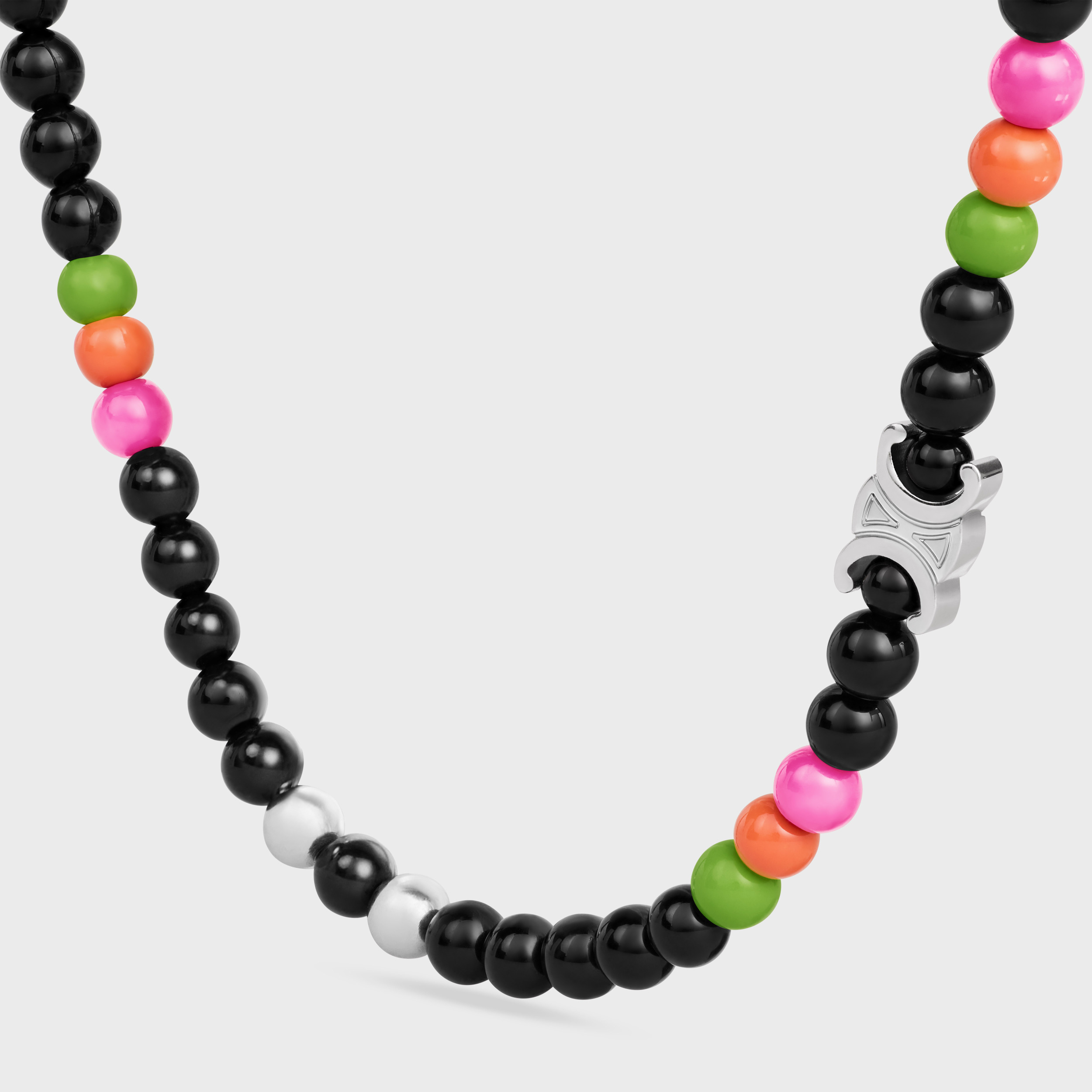 Celine Logo Necklace In Green