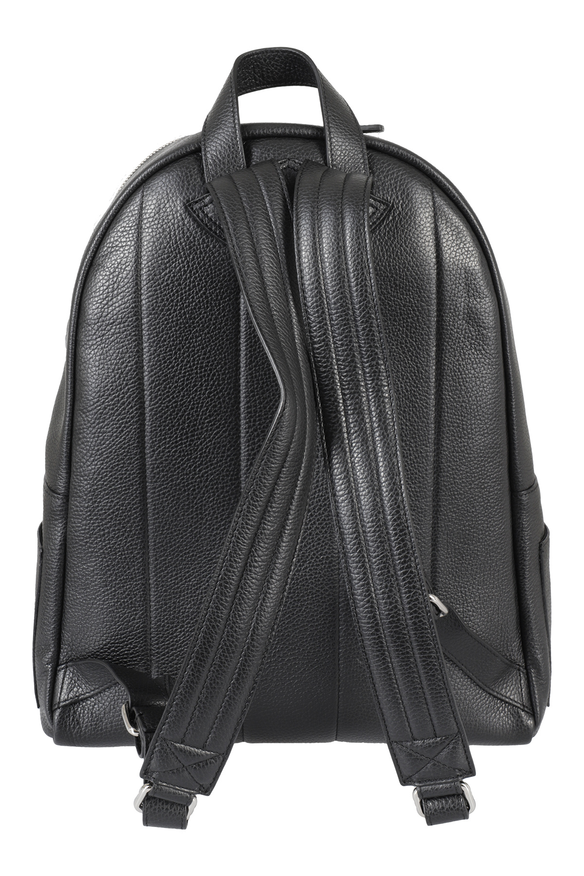 Shop Orciani Logo-plaque Leather Backpack In Black