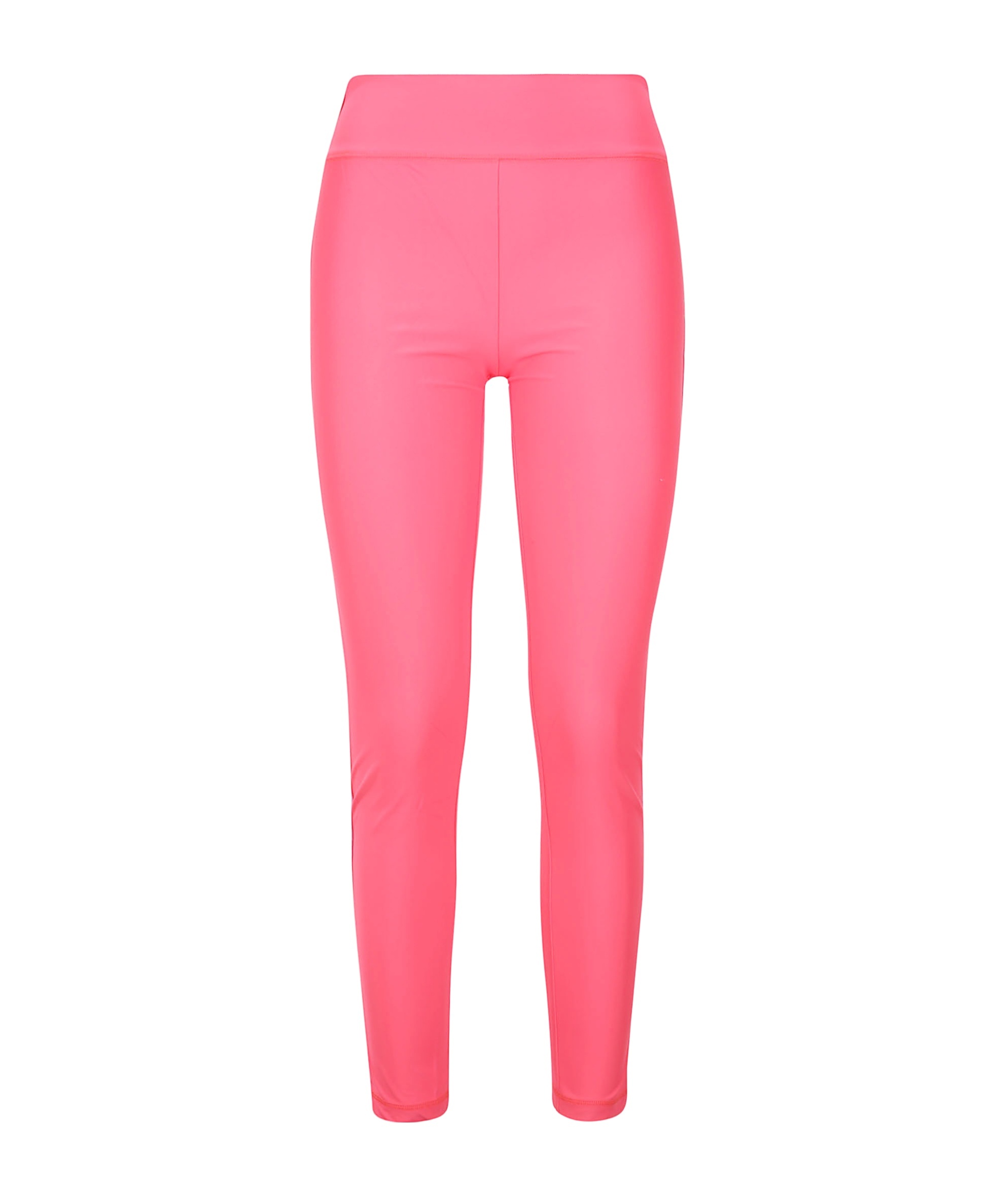Versace Jeans Logo-tape Cropped Leggings In Pink