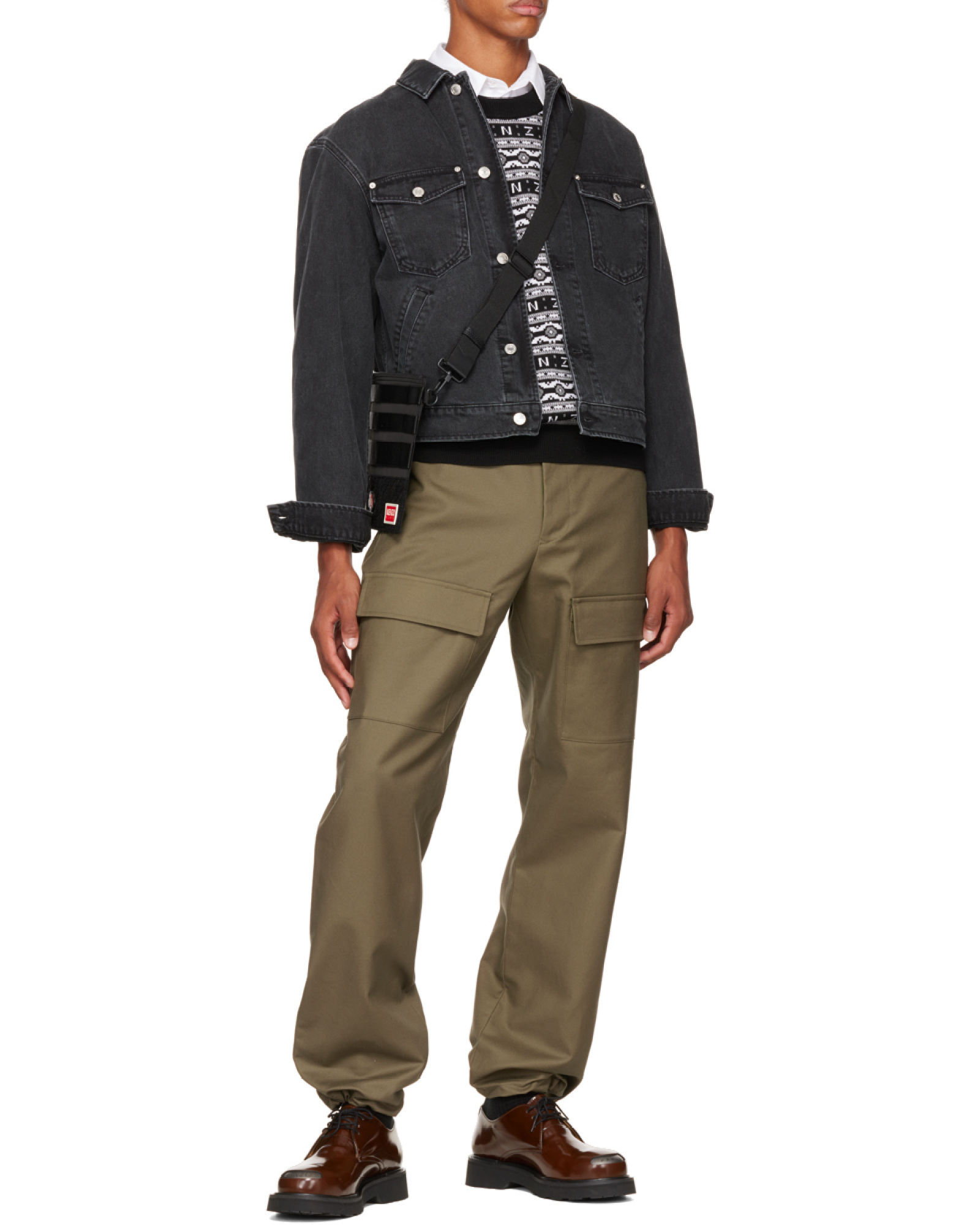 Kenzo Tapered Straight-leg Cargo Pants In Green