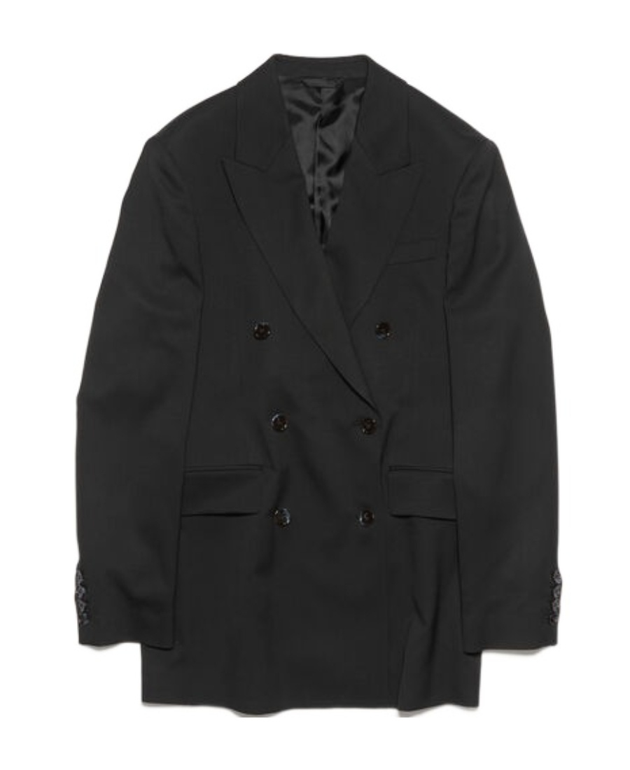Acne Studios Double-breasted Cotton-blend Blazer In Black