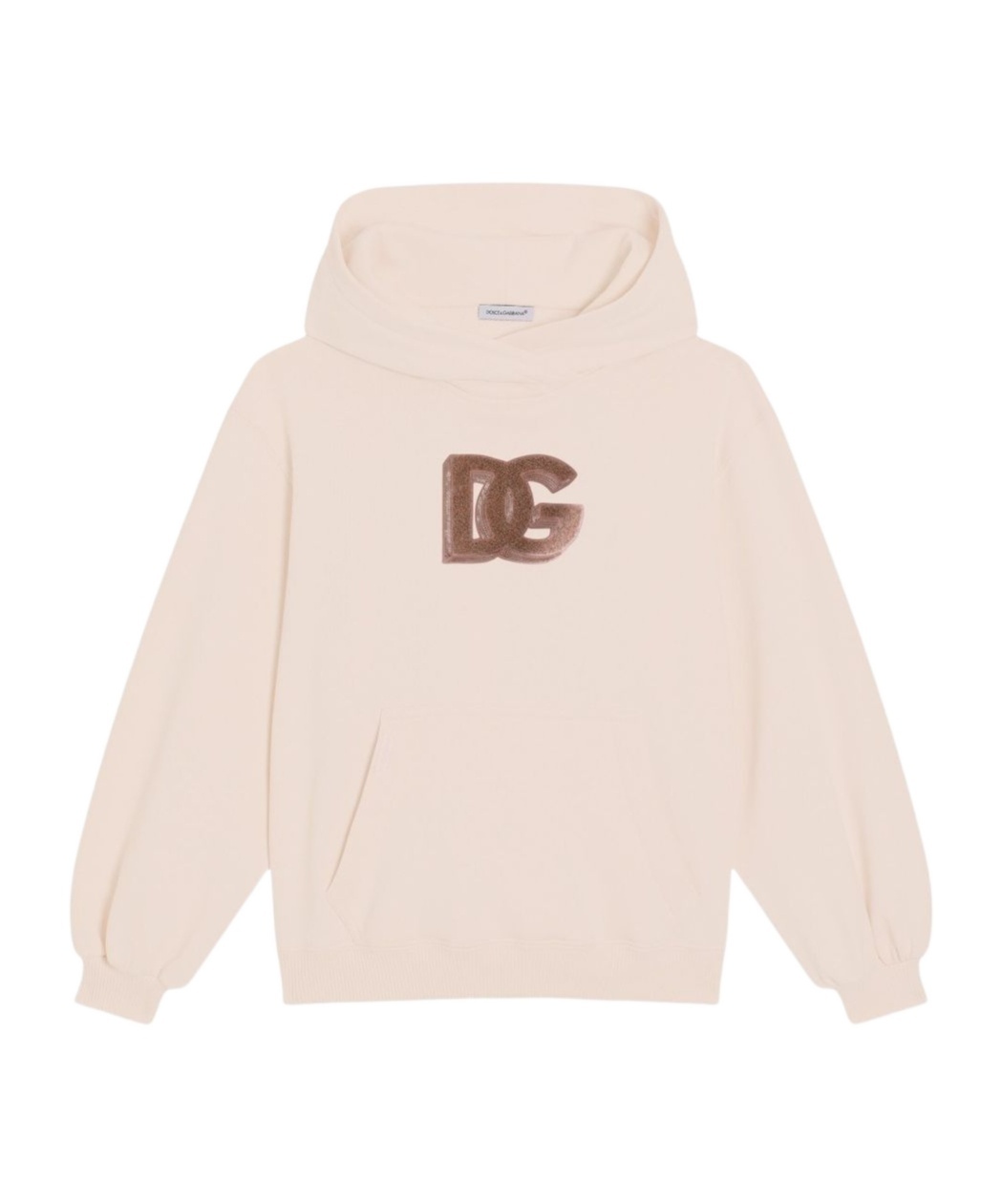 Dolce & Gabbana Logo-embroidered Hoodie In Pink