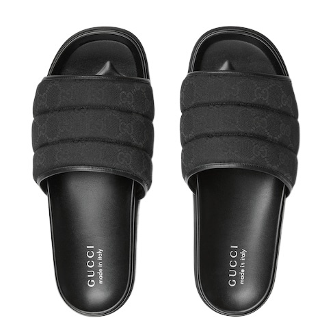 Gucci Men's Slide Sandal In Black