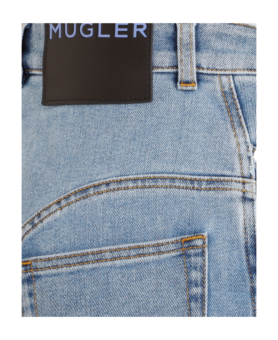 Shop Mugler Seam-detail Flared Jeans In Blue