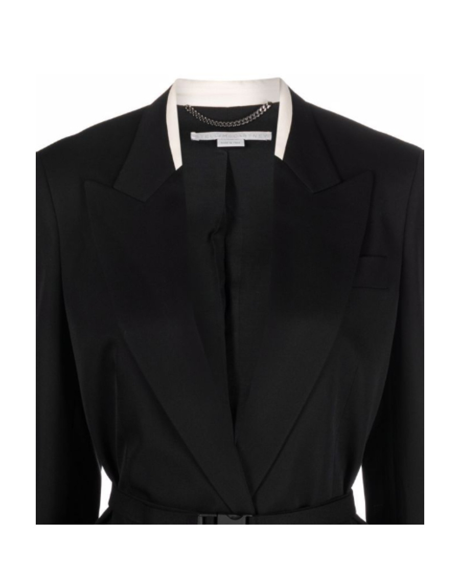 Stella Mccartney Single-breasted Belted Blazer In Black