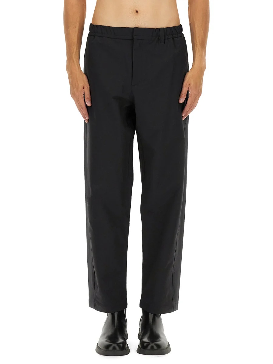 Herno Stretch Technical Fabric Laminar Pants In Black