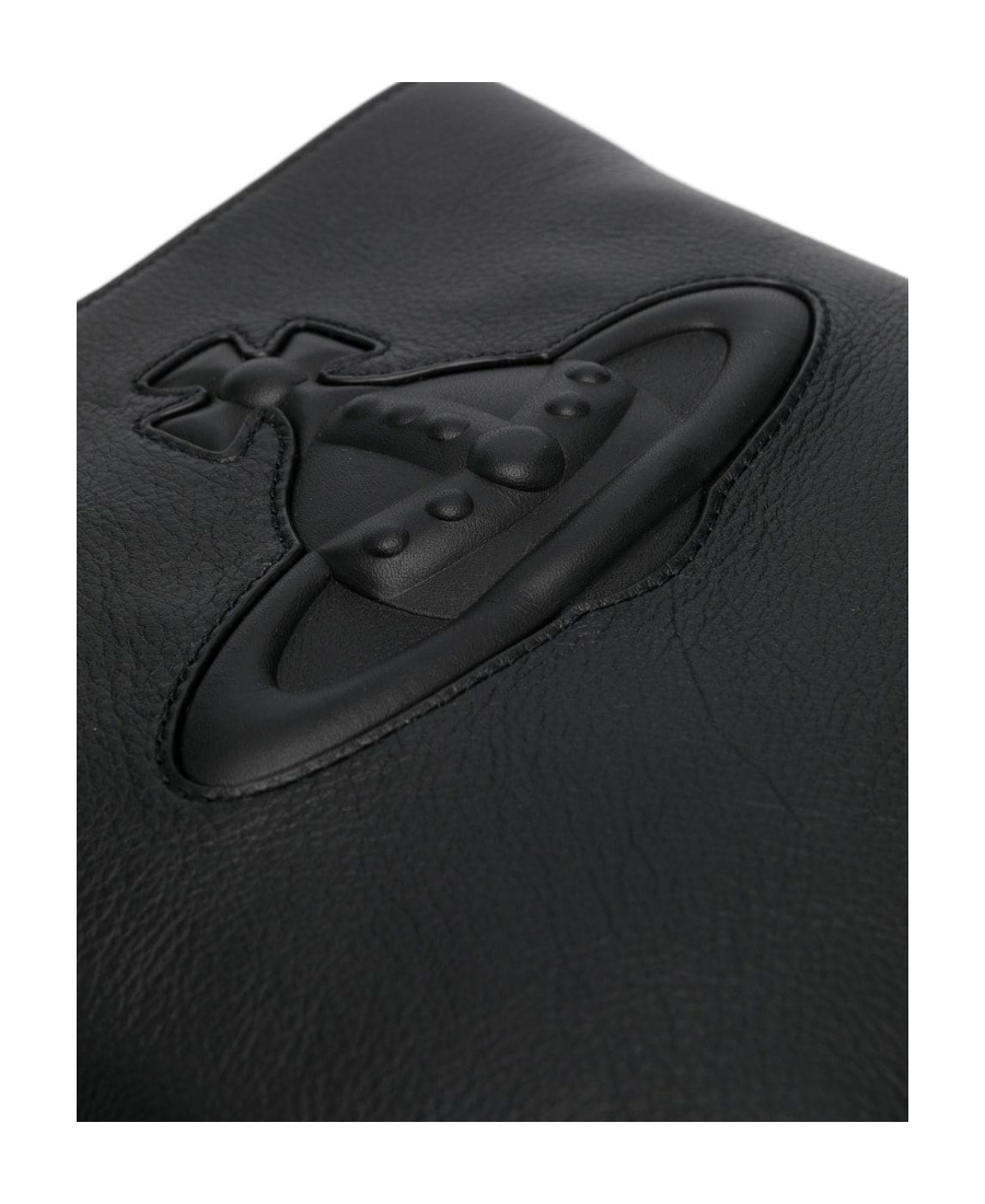 Vivienne Westwood Logo Shoulder Bag In Black