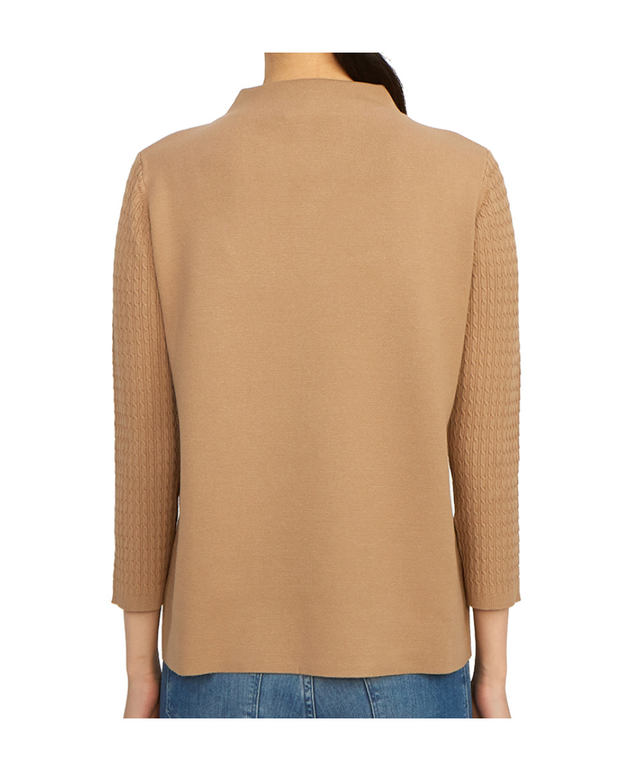 Max Mara Twisted Long-sleeved Sweater In Nude