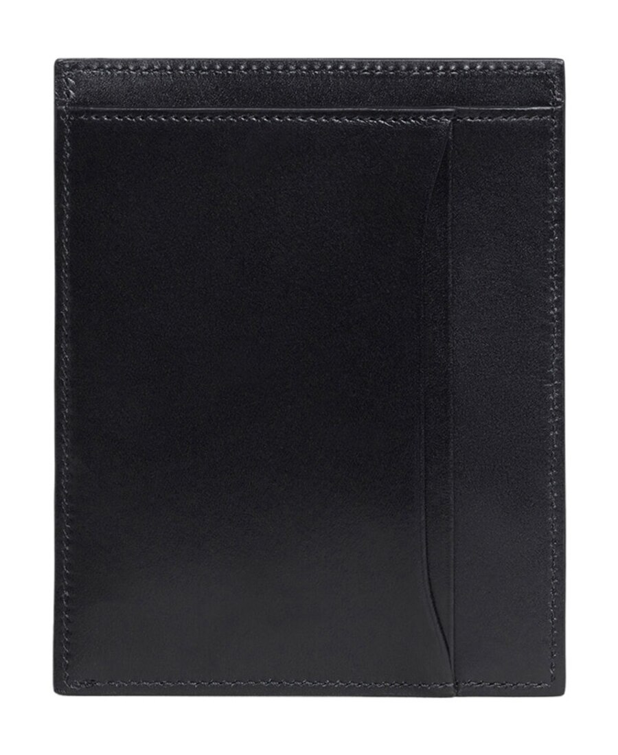 Celine Smooth Card Bag In Black