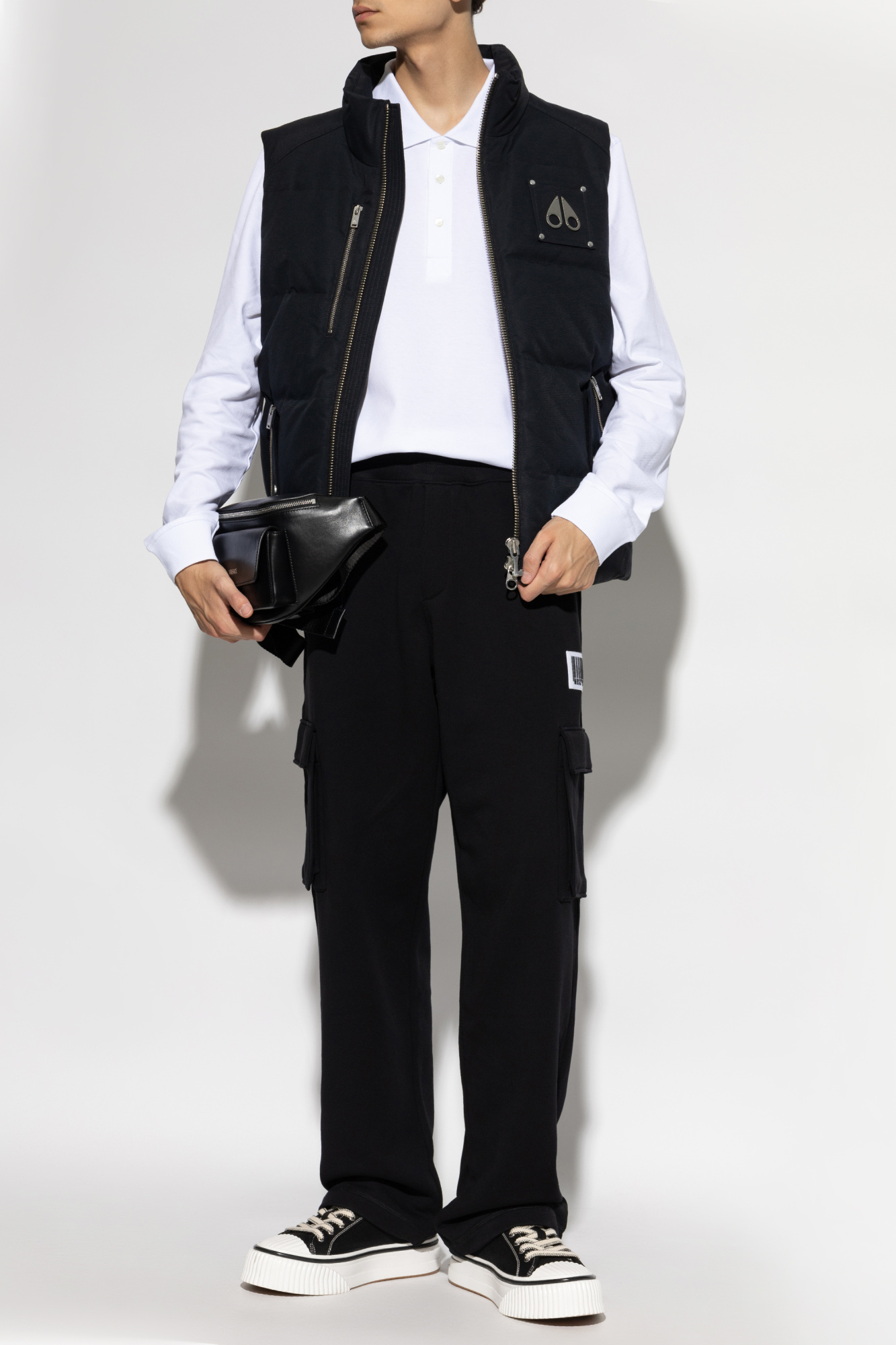 Moschino Logo Patch Track Pants In Black