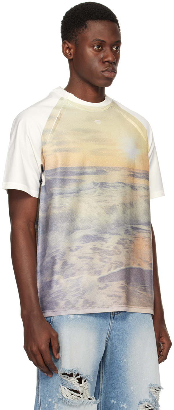Ader Error Printed T-shirt In Yellow