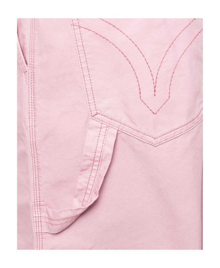 Ami Alexandre Mattiussi Wide-leg Cotton Shorts In Pink
