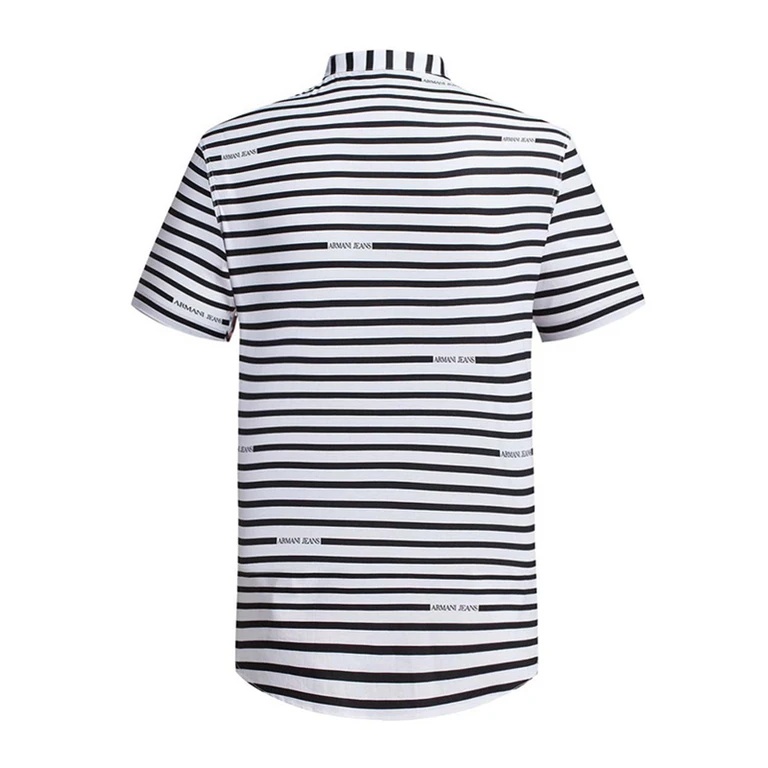 ARMANI JEANS STRIPED SHORT-SLEEVED SHIRT