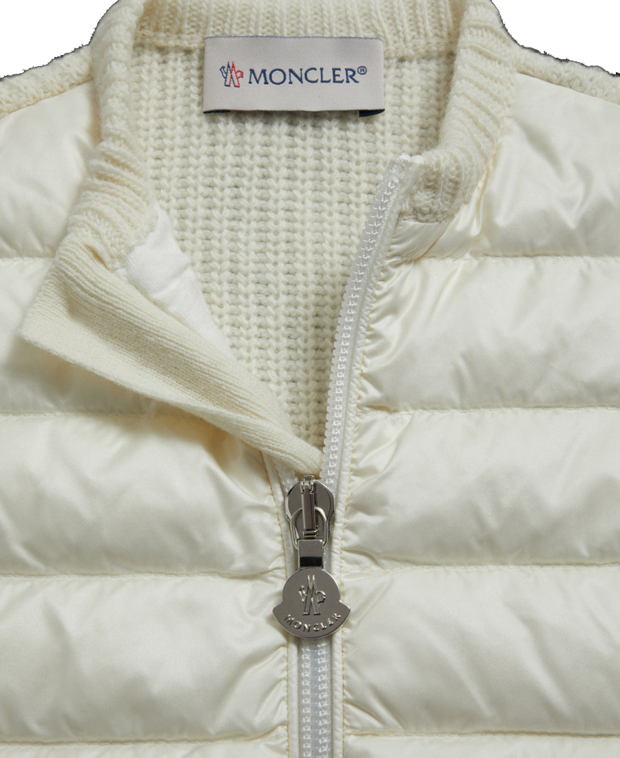 Moncler Logo-patch Padded Jacket In White