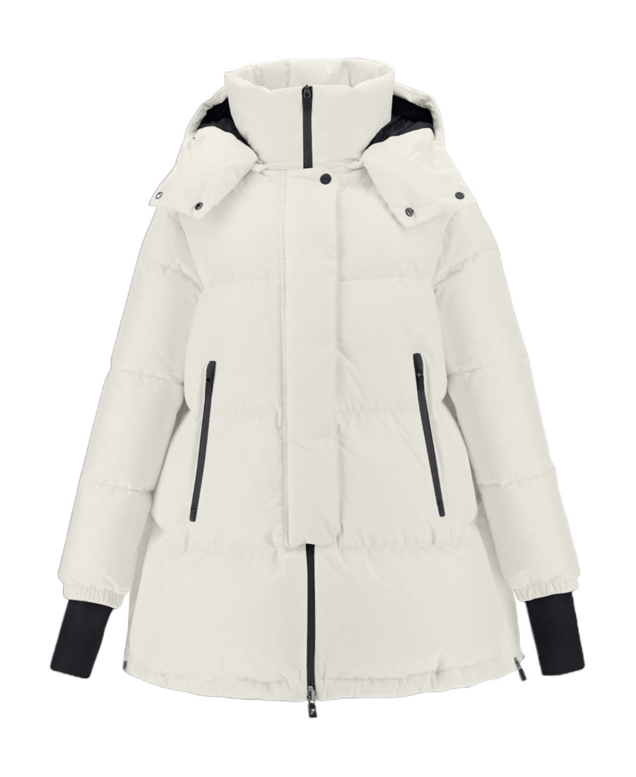 Herno Hooded Feather-down Padded Coat In White