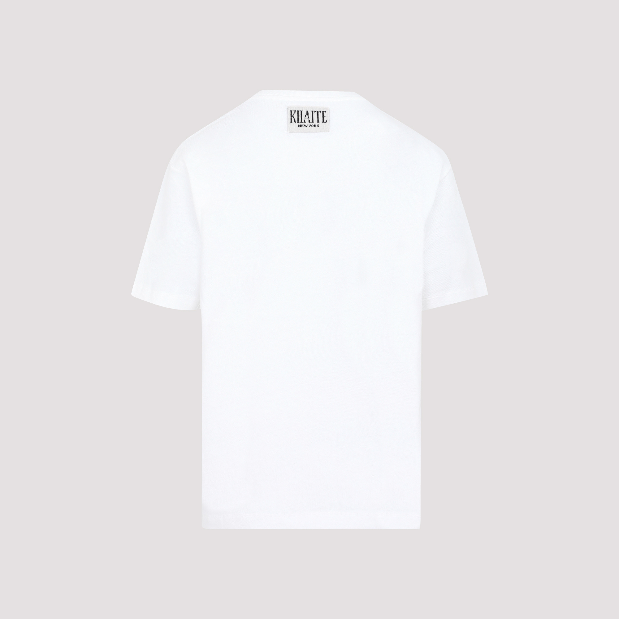 Shop Khaite Mae Cotton T-shirt In White