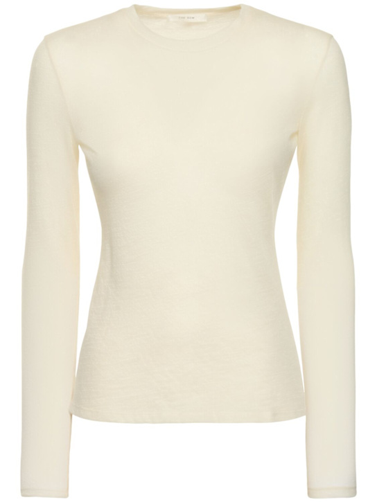 The Row Long-sleeved Top In White