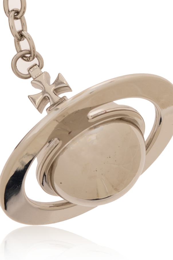 Vivienne Westwood 3d Orb Keyring In Nude