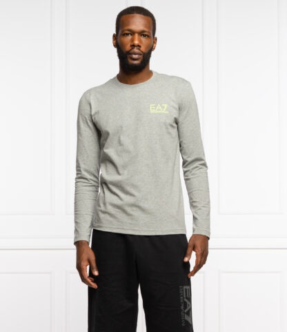 Ea7 Logo T-shirt In Gray