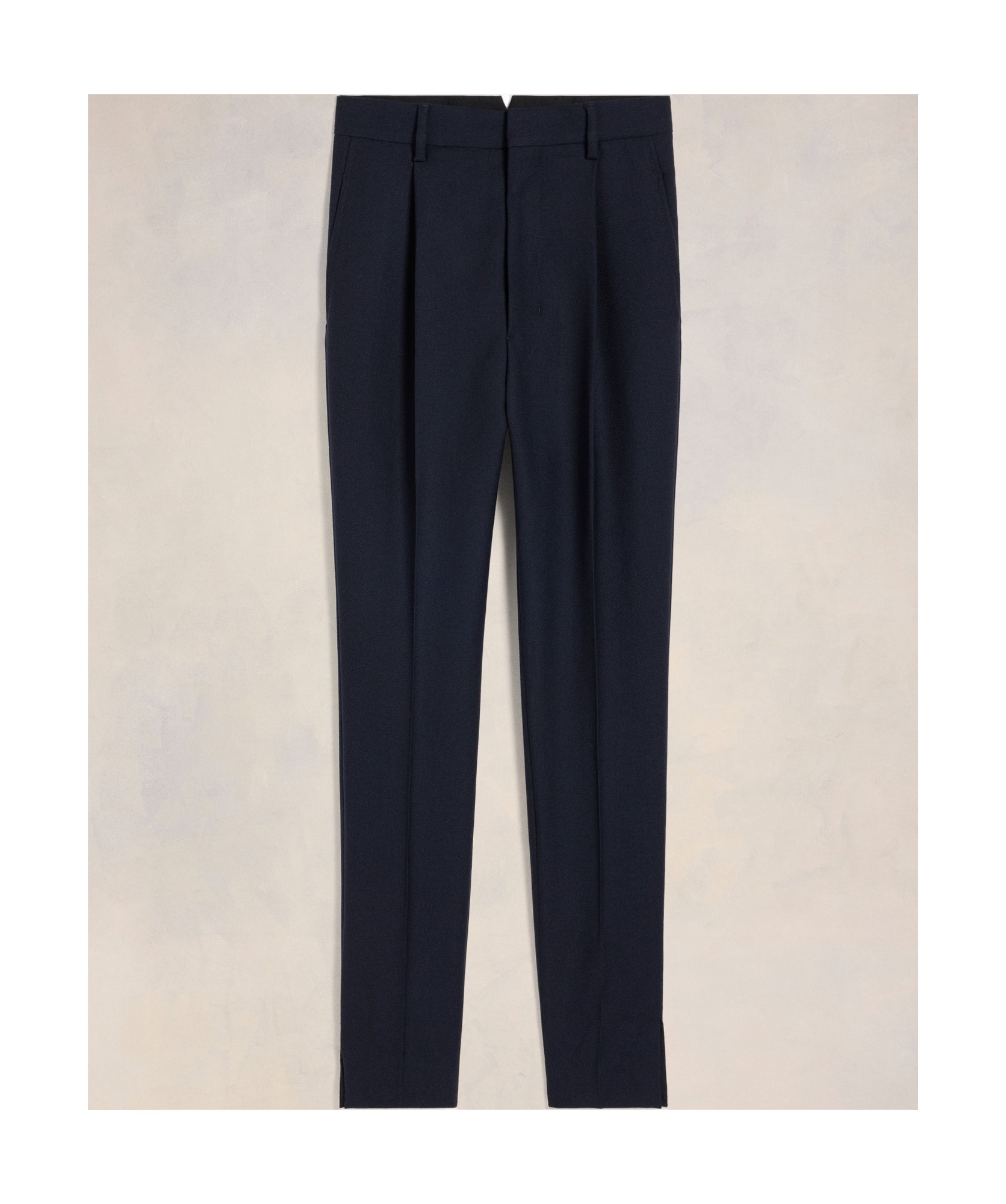Ami Alexandre Mattiussi High-waisted Wool Cigarette Tube Pants In Black