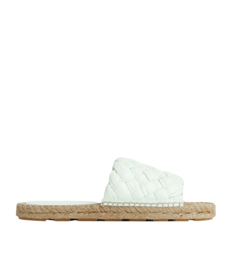 Bottega Veneta Jack Espadrille Slides In White