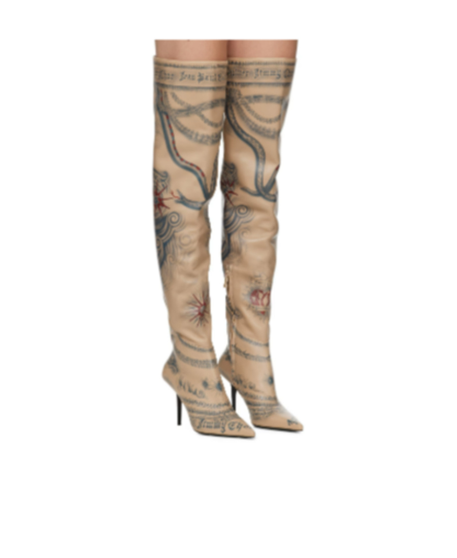 Jimmy Choo X Jean Paul Gaultier 90mm Over-the-knee Boots In Brown