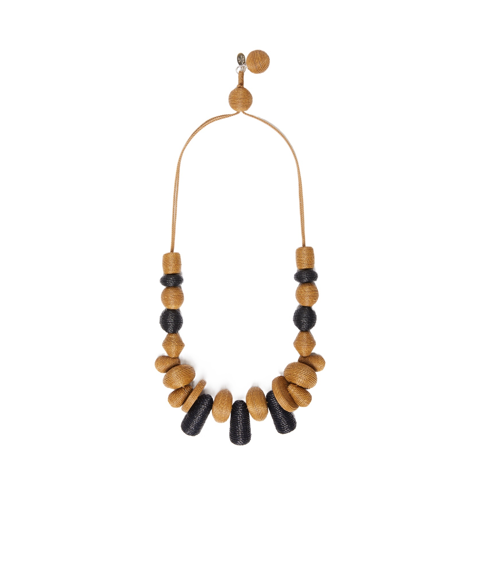 Weekend Max Mara Long Straw Necklace In Yellow