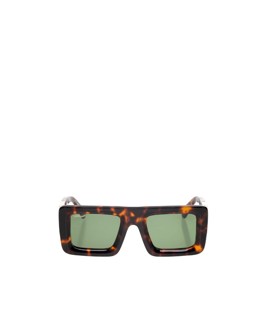Off-white Leonardo Rectangle-frame Sunglasses In Green