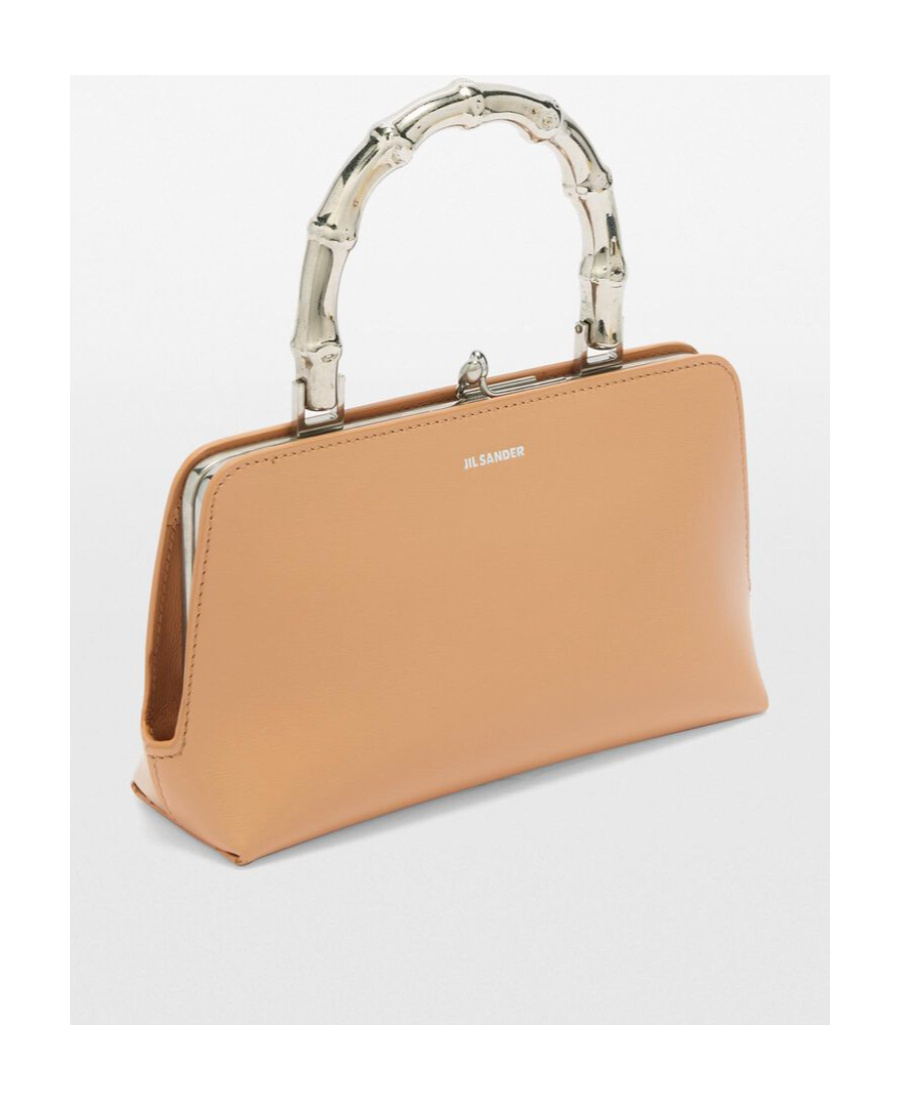 Jil Sander Goji Mini Bamboo Tote In Nude