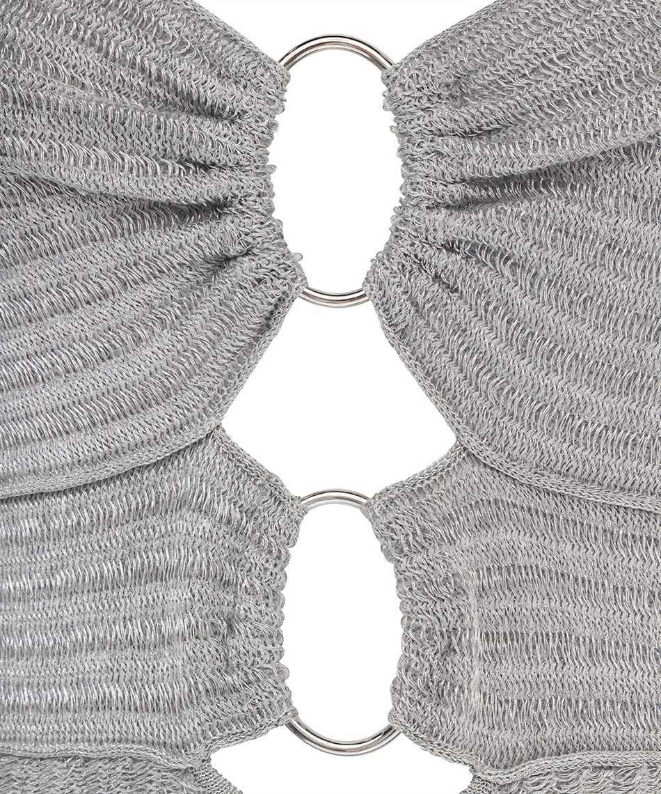 Tom Ford Metallic Cotton And Wool Midi Dress In White