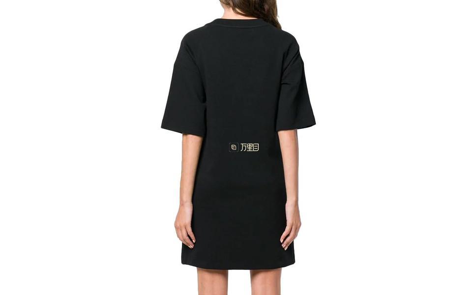 Moschino Printed Dress In Black