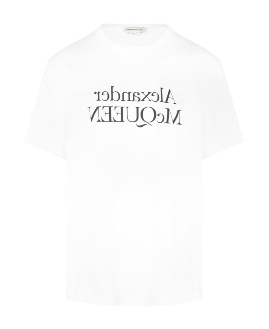 Alexander Mcqueen Alexander Mc Queen Reflected Logo T Shirt In White