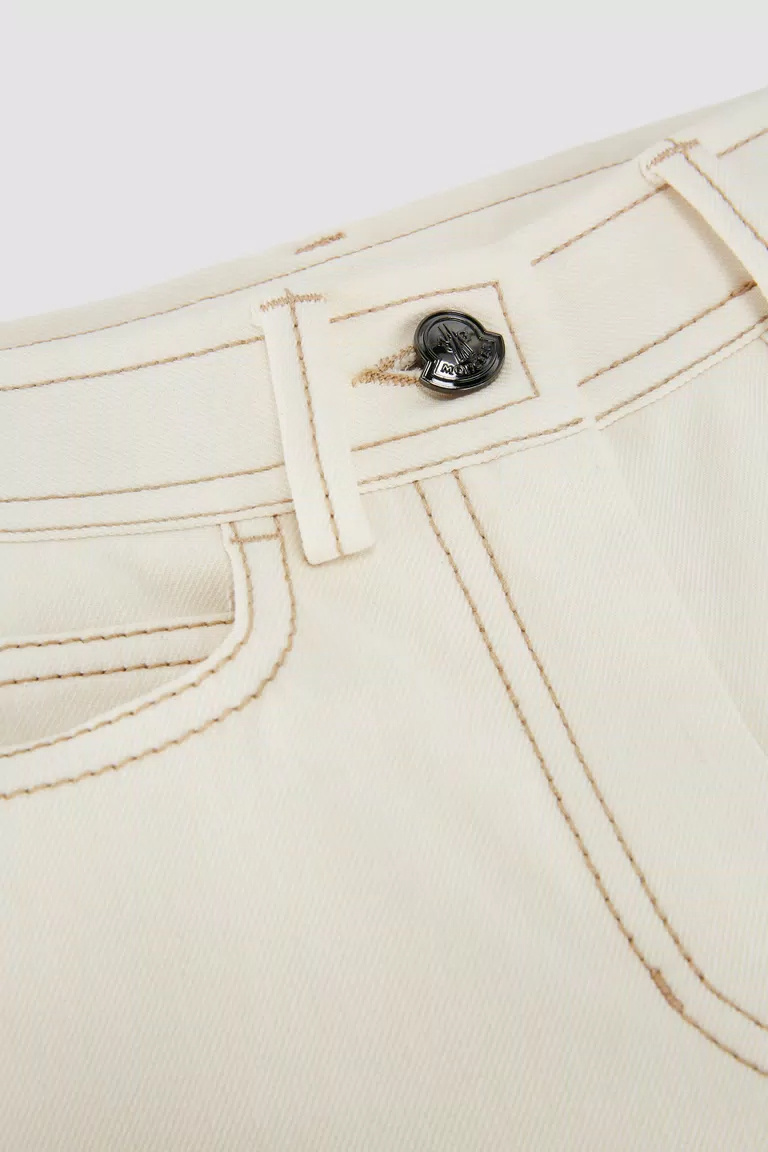 Moncler Enfant Wide Leg Pants In Nude