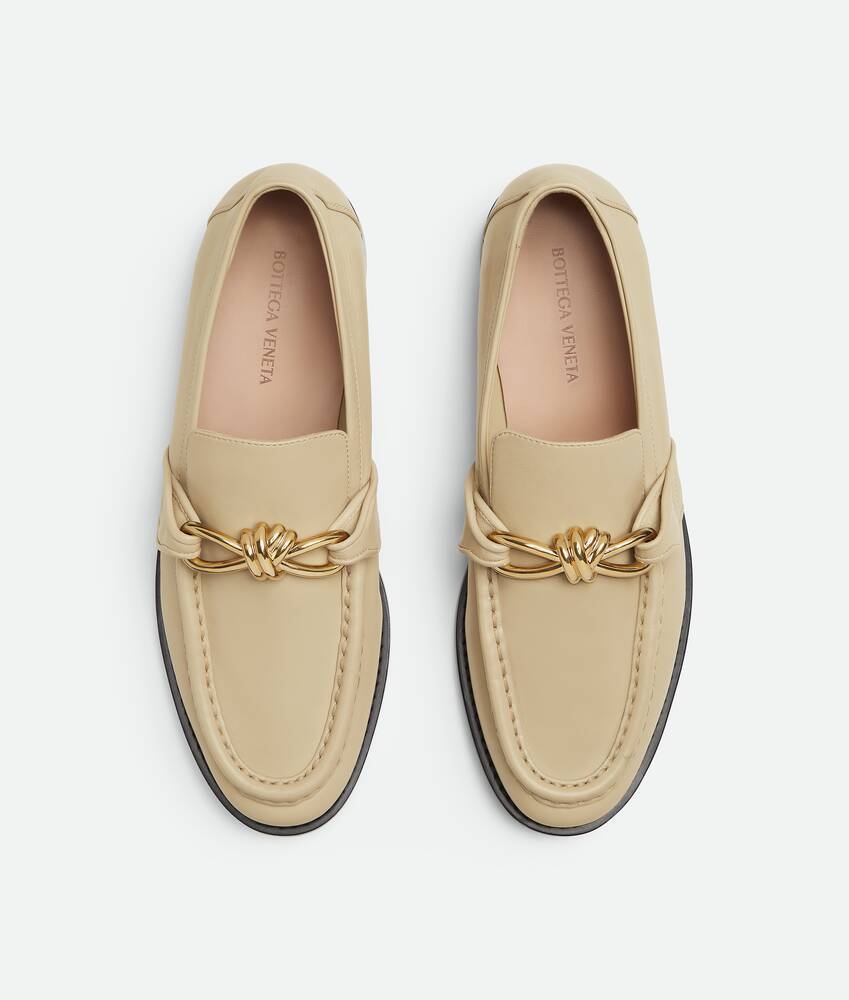 Bottega Veneta Calfskin Alstaire Loafers In Nude