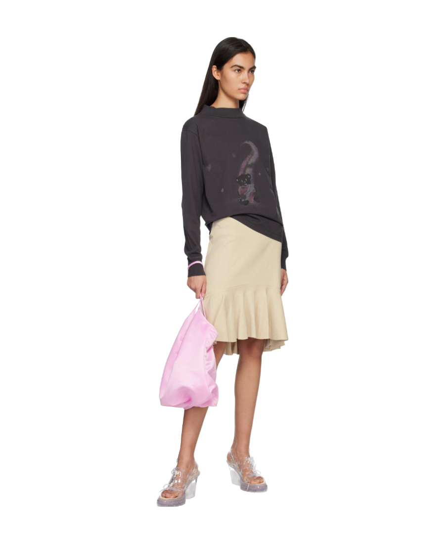 We11 Done Graphic-print Long-sleeve Top In Black