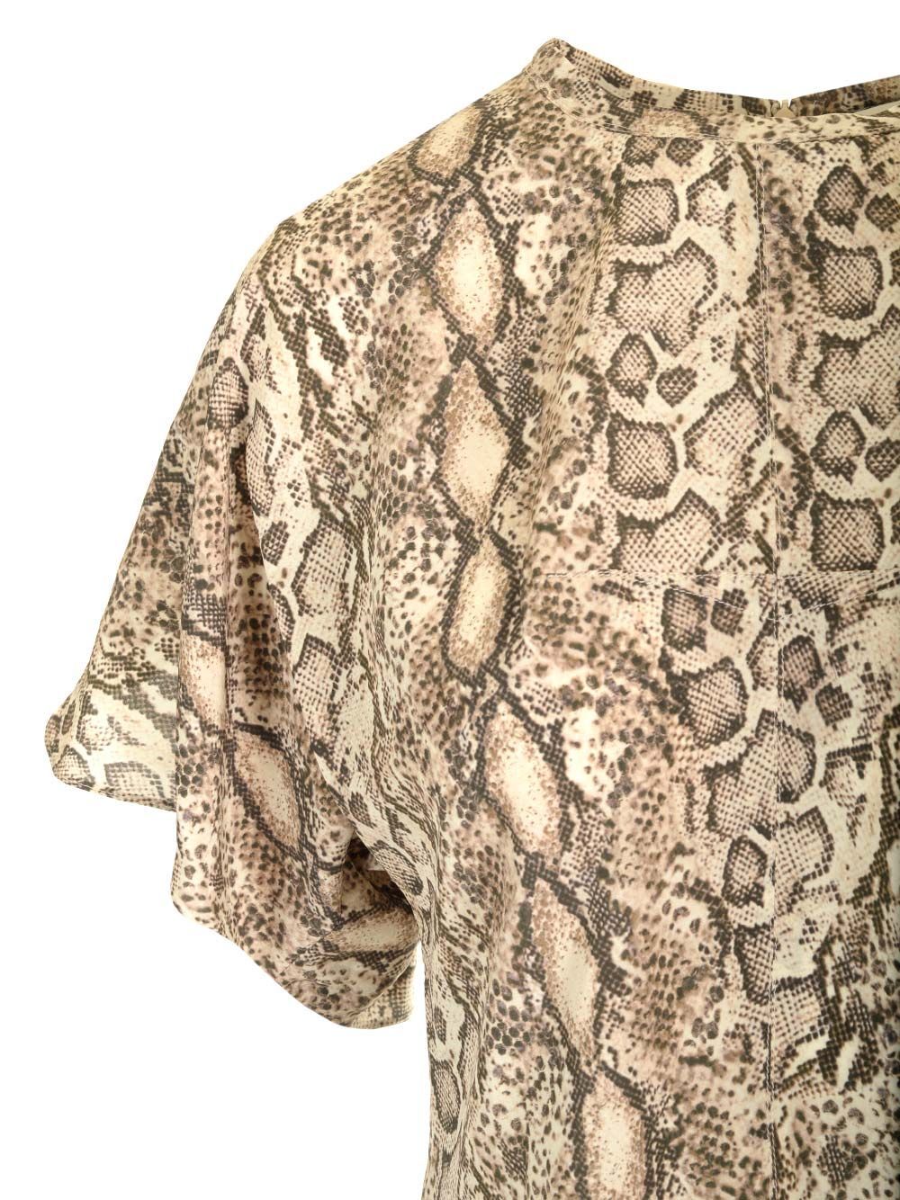 Isabel Marant Karlita Abstract Printed Top In Nude