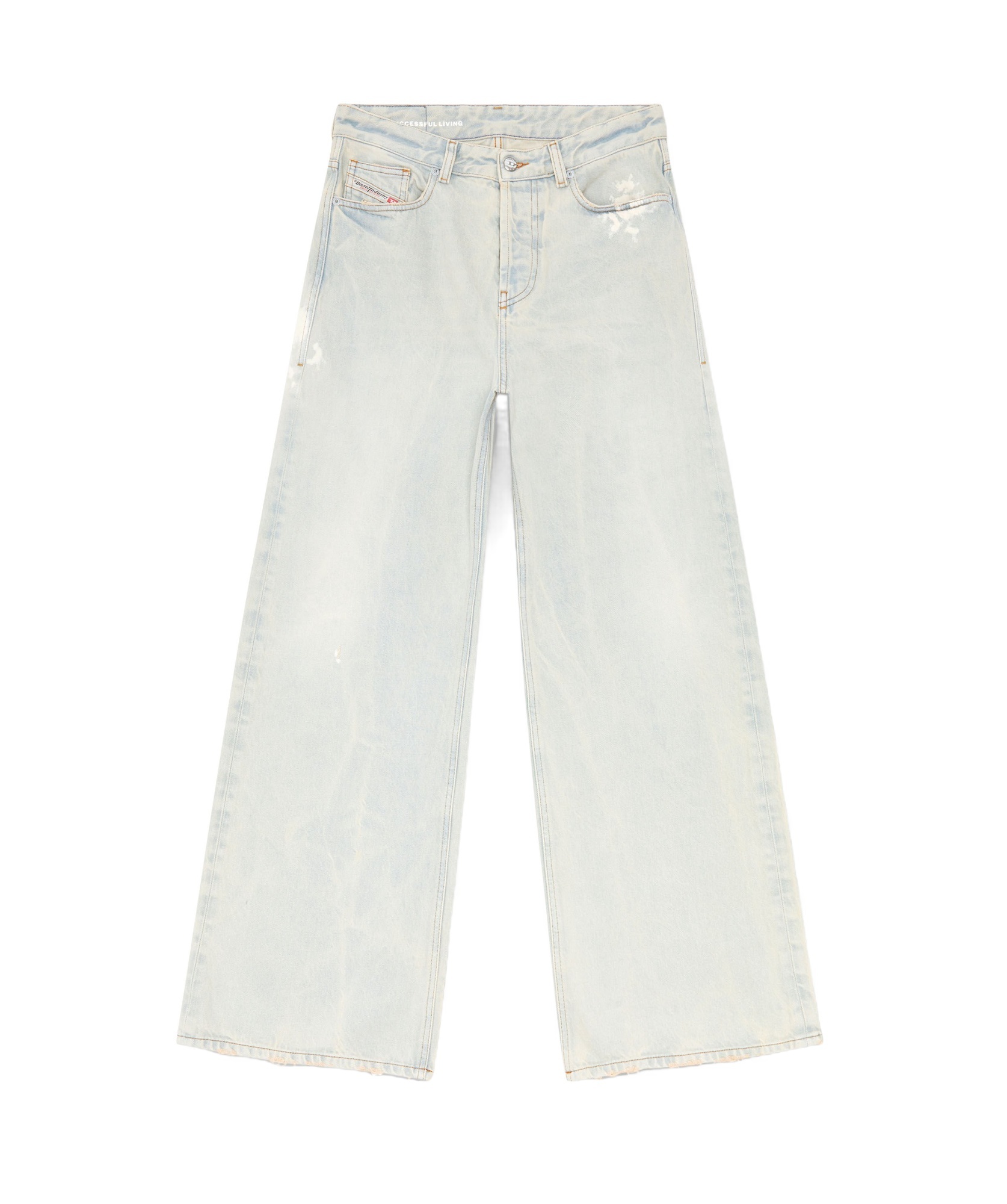 Diesel 1996 D-sire Wide-leg Jeans In White