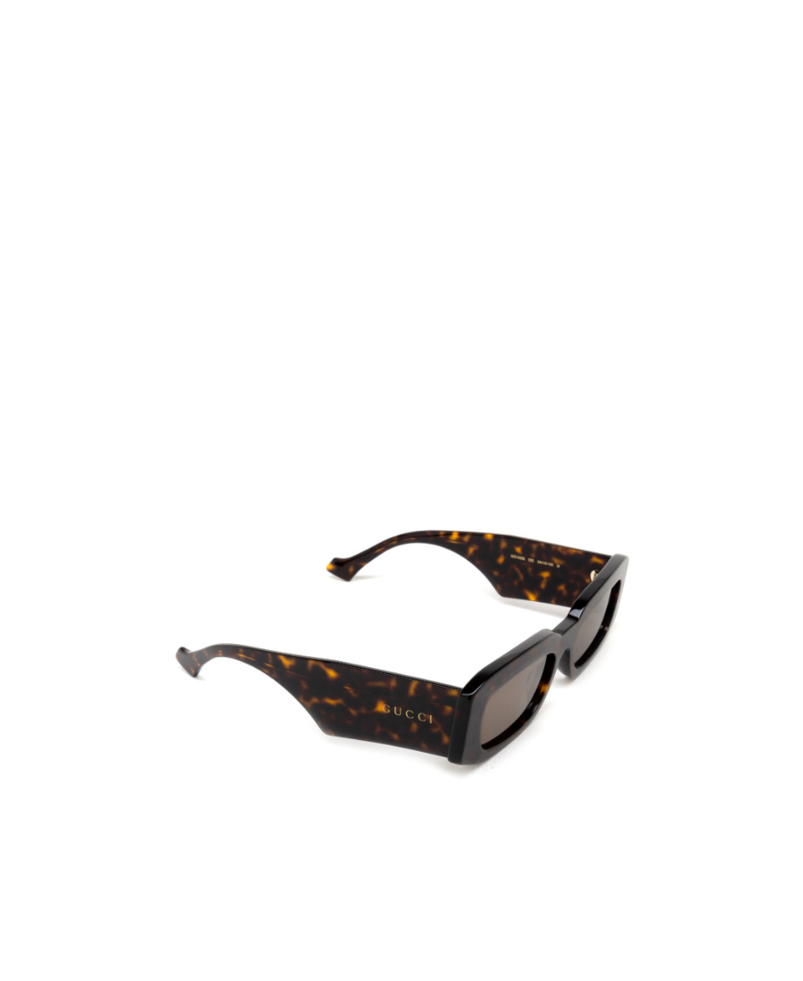 Gucci Tortoiseshell-effect Rectangle-frame Glasses In Brown