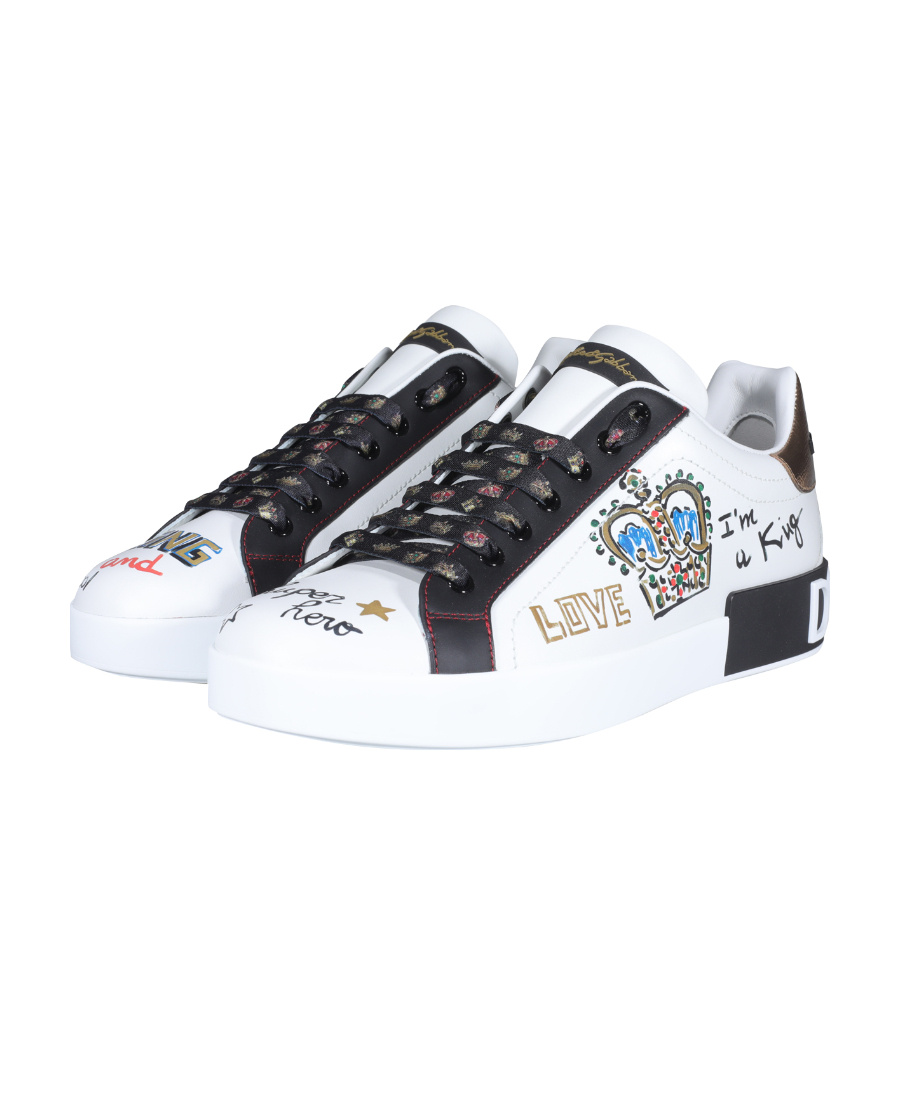 DOLCE & GABBANA DOLCE  GABBANA PORTOFINO PRINTED SNEAKERS